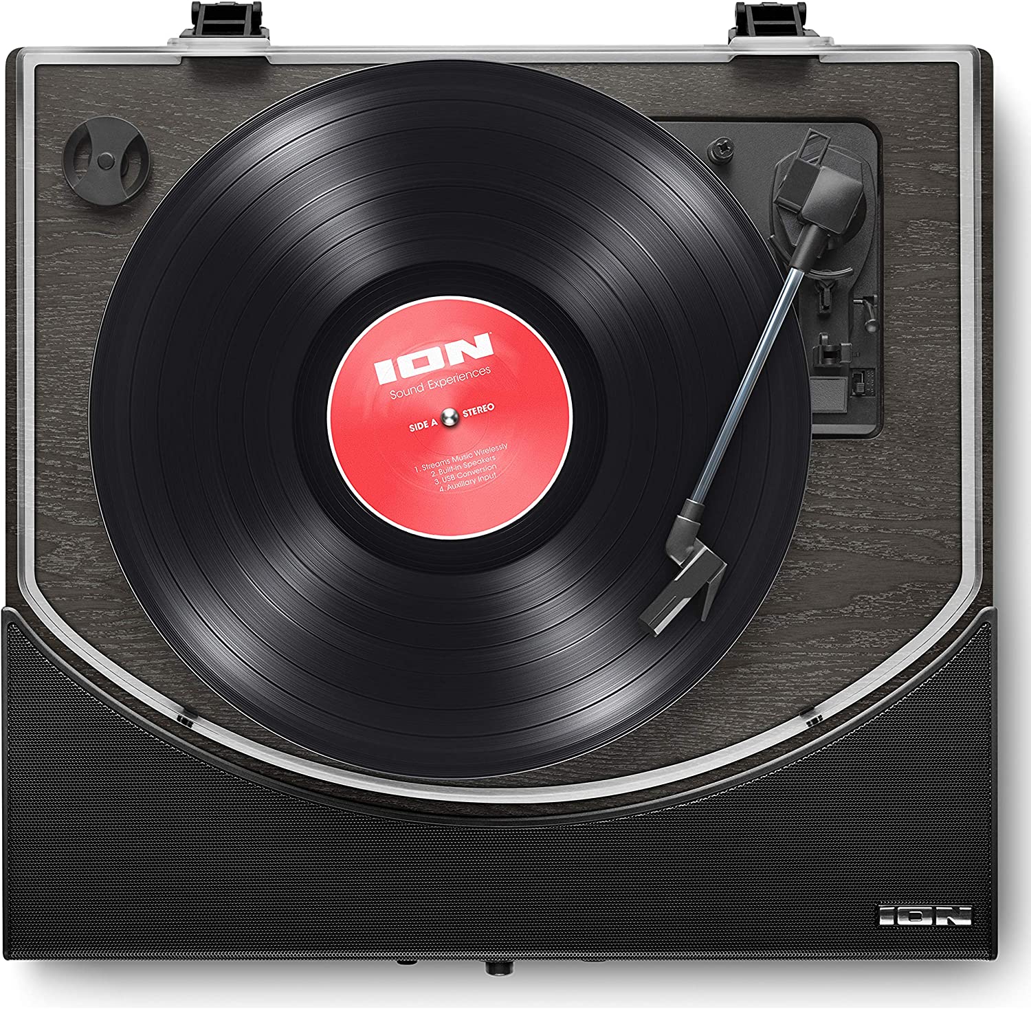 ION Audio Premier LP Black - Vintage Vinyl Record Player, Built in Speakers, Bluetooth, EZ Vinyl/Tape Converter Software Included