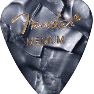 PREMIUM Medium Celluloid Picks | Pack of 12 | By Fender | 351 Shape | Black | 1980351843